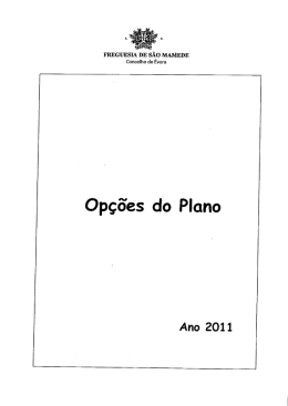 Opções do Plano