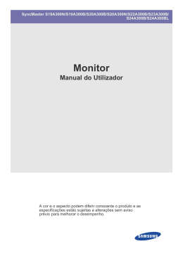 Monitor Manual do Utilizador
