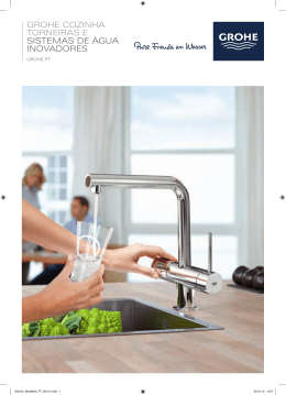 GROHE cOZINHA TORNEIRAs E sIsTEMAs DE &Aacute;GuA INOVADOREs