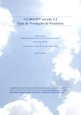 CLIMSOFT 3.2 - Producing Products Guide
