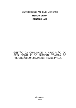 a aplica&ccedil;&atilde;o do seis sigma e do sistema Toyota de produ&ccedil;&atilde;o em uma