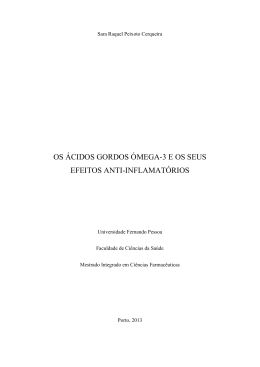 Os ácidos gordos ómega-3 e os seus efeitos anti