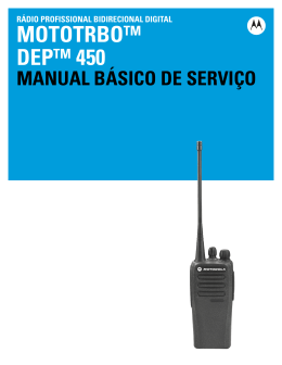Guia do Usu&aacute;rio - Radio Motorola