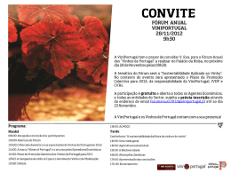 Convite - Vinhos do Alentejo