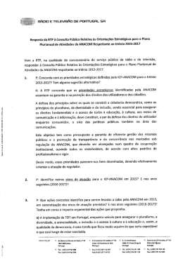 R`&Eacute;DIU E TELEws&ntilde;o DE PORTUGQL se Resposta da RTP &agrave;
