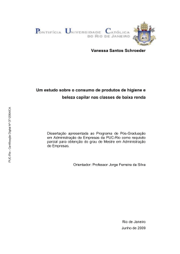 Vanessa Santos Schroeder Um estudo sobre o consumo