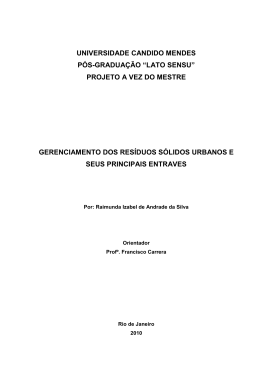 projeto a vez do mestre gerenciamento dos res&iacute;duos s&oacute;lidos urban