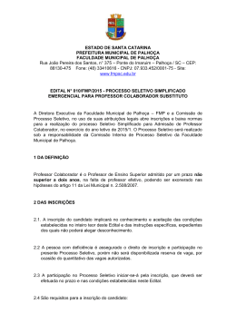 Edital 010-2015 processo seletivo simplificado