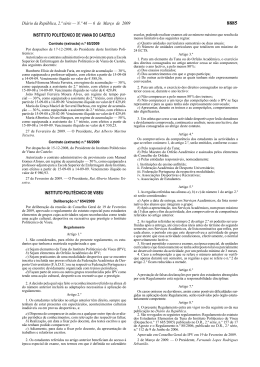 Regulamento do estatuto especial - Escola Superior Agrária de Viseu