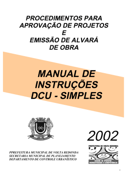 Manual de Procedimentos do DCU