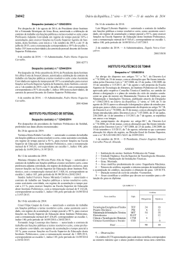 Di&aacute;rio da Rep&uacute;blica, 2.&ordf; s&eacute;rie &mdash; N.&ordm; 197 &mdash; 13 de outubro de 2014