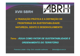 da palestras - Associa&ccedil;&atilde;o Brasileira de Recursos H&iacute;dricos