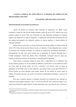 1 A ESCOLA NORMAL DE OURO PRETO E O PROJETO DE