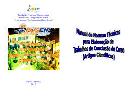 Manual do Artigo Científico - Pós-FIP