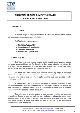programa de a&ccedil;&atilde;o compartilhada de preven&ccedil;&atilde;o a sinistros