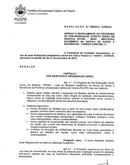 APRoyA 0 REGULAMENTO Do PROGRAMA