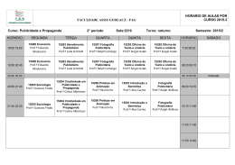 Hor&aacute;rio e Ensalamento 2015.2