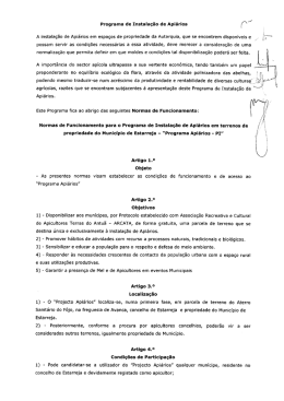 Programa de Instala&ccedil;&atilde;o de Api&aacute;rios