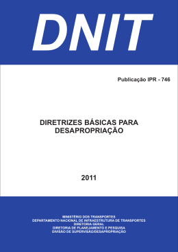 DIRETRIZES B&Aacute;SICAS PARA DESAPROPRIA&Ccedil;&Atilde;O 2011
