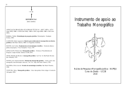 Instrumento de apoio ao Trabalho Monogr&aacute;fico