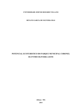 potencial ecoturistico do parque municipal coronel olyntho oliveira