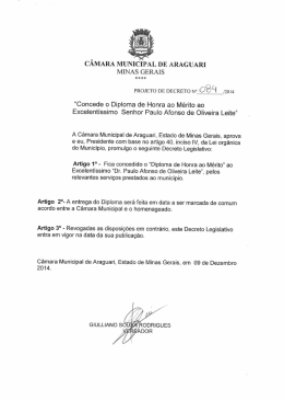 PDL 084/14 - Camara Municipal de Araguari