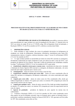 Edital - Universidade Federal do Acre