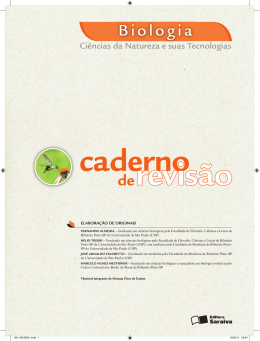 de Biologia - Saraiva S/A Livreiros Editores