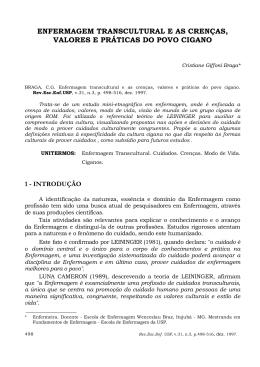 enfermagem transcultural e as cren&ccedil;as, valores e pr&aacute;ticas do povo
