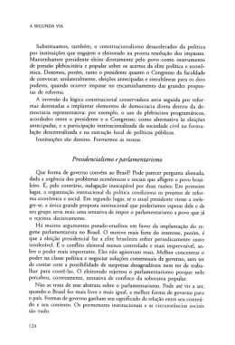 Presidencialismo e parlamentarismo