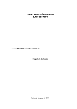2 O ESTADO DEMOCR&Aacute;TICO DE DIREITO