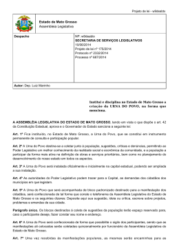 Proposição - Assembleia Legislativa do Estado de Mato Grosso