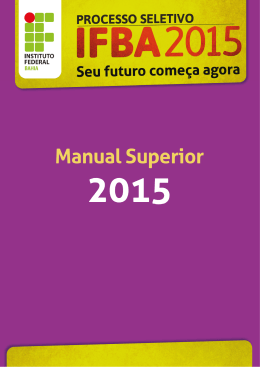 Manual do Candidato