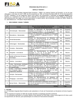 Edital do Processo Seletivo