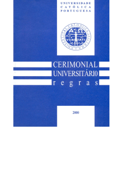Cerimonial da UCP - Universidade Cat&oacute;lica Portuguesa