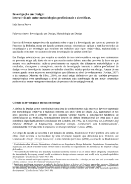 Investiga&ccedil;&atilde;o em Design: interatividade entre metodologias