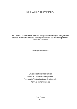 De lagarta a borboleta: as compet&ecirc;ncias em a&ccedil;&atilde;o dos