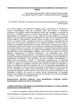 principais recursos didáticos analisados no ensino de geografia do