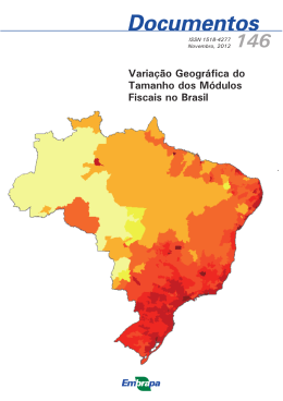 Varia&ccedil;&atilde;o Geogr&aacute;fica do Tamanho dos M&oacute;dulos Fiscais no