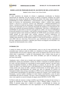 1 MODELAGEM DE PROBABILIDADE DE ABANDONO DE