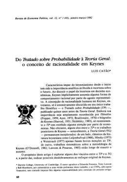 Do Tratado sobre Probabilidade &agrave; Teoria Geral