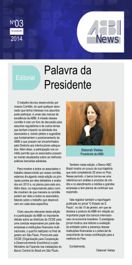 News Nº 3 - ABBI - Associação Brasileira de Bancos Internacionais