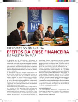 Palestra: "Efeitos da Crise Financeira"
