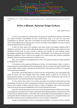 Vinho e Mozart, Apreciar Exige Cultura.