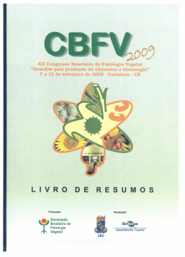XII Congresso Brasileiro de Fisiologia Vegetal - Ainfo