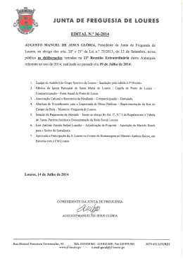 Edital 36 - Junta de Freguesia de Loures