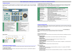 Guia r&aacute;pido para a utiliza&ccedil;&atilde;o do teclado de controlo do sistema de