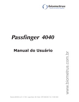 Manual Fechadura Biométrica
