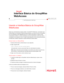 Inicialização Rápida da Interface Básica do GroupWise