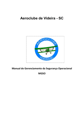 MGSO 2013 do Aeroclube aprovado pela ANAC.